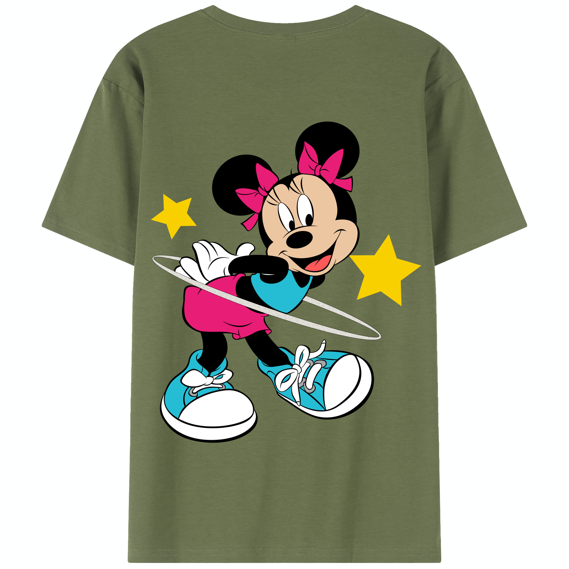 （画像用） ミッキーマウス Mickey Mouse 綿100％半袖Tシャツ（背面プリント）